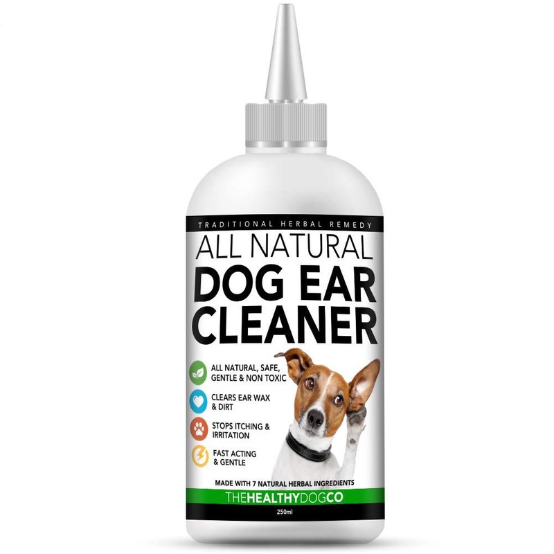 All Natural Dog Ear Cleaner | 250ml | Works in 2-3 Days | Eliminates Smells, Itching & Discomfort | Voted the Best, Safest Dog Ear Wash For Dogs With Ear Wax, Dirt, Yeast