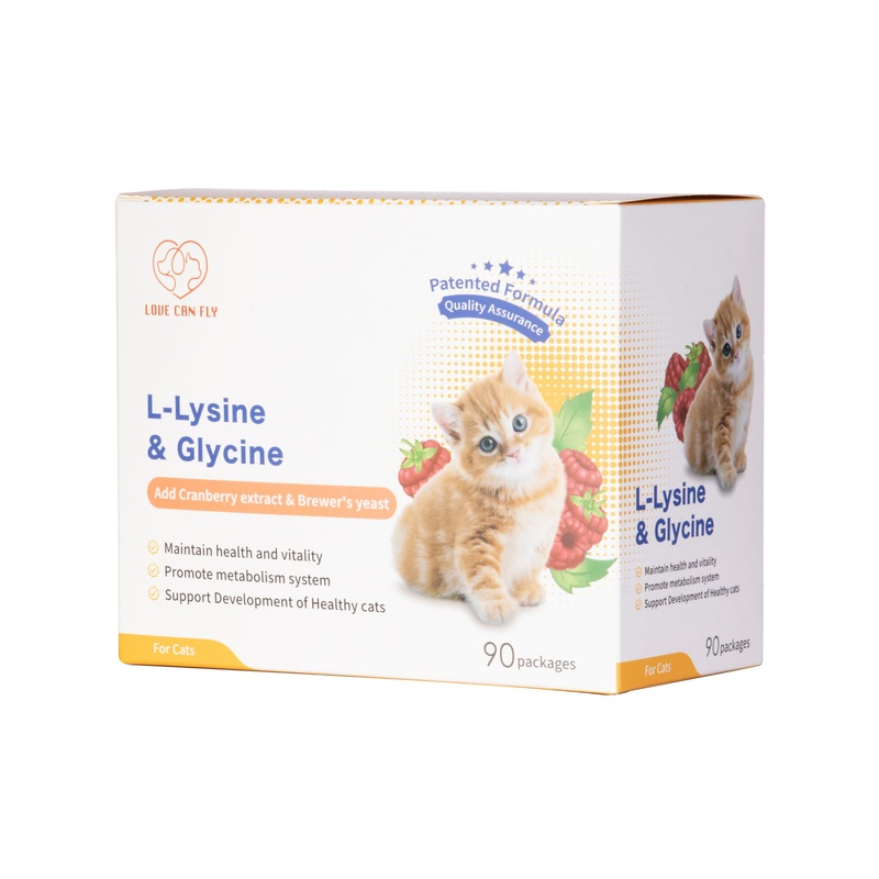 Cat L-Lysine Immune Supplement Antioxidan Essential Amino Acids for Kitten Respiratory Cranberry Urinary Track Health Development Support Sneezing Runny Nose, Watery Eyes – 90 Packs