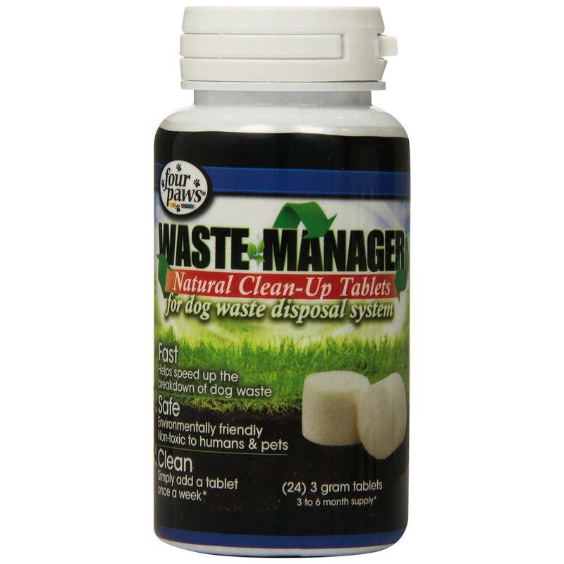 Four Paws Waste Manager Natural Clean Up Dog Tablets, 24 Count