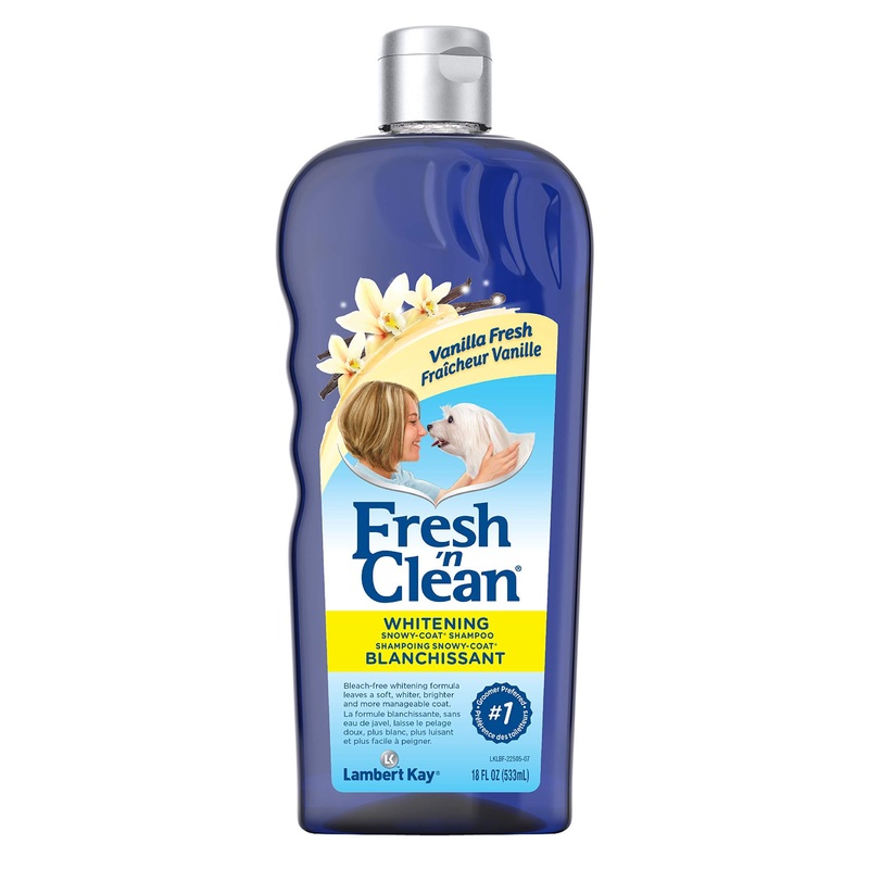 Fresh ‘n Clean Snowy-Coat Whitening Shampoo, Sweet Vanilla Scent 18 Ounce Standard Packaging