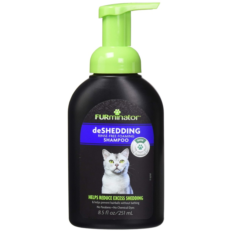 Furminator deShedding Rinse Free Foaming Shampoo for Cats 8.5-Ounce