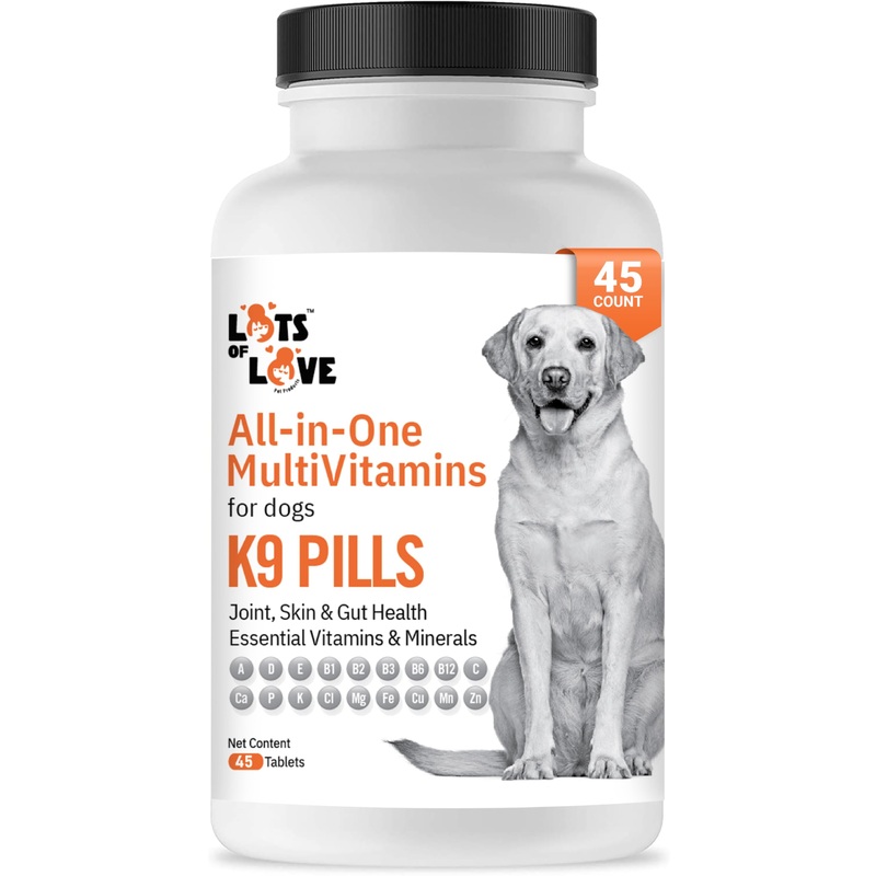 K9 Pills – Multivitamin for Dogs – Dog Supplement & Vitamin for Small, Medium & Large Dogs (45 Count) 45 Count (Small)