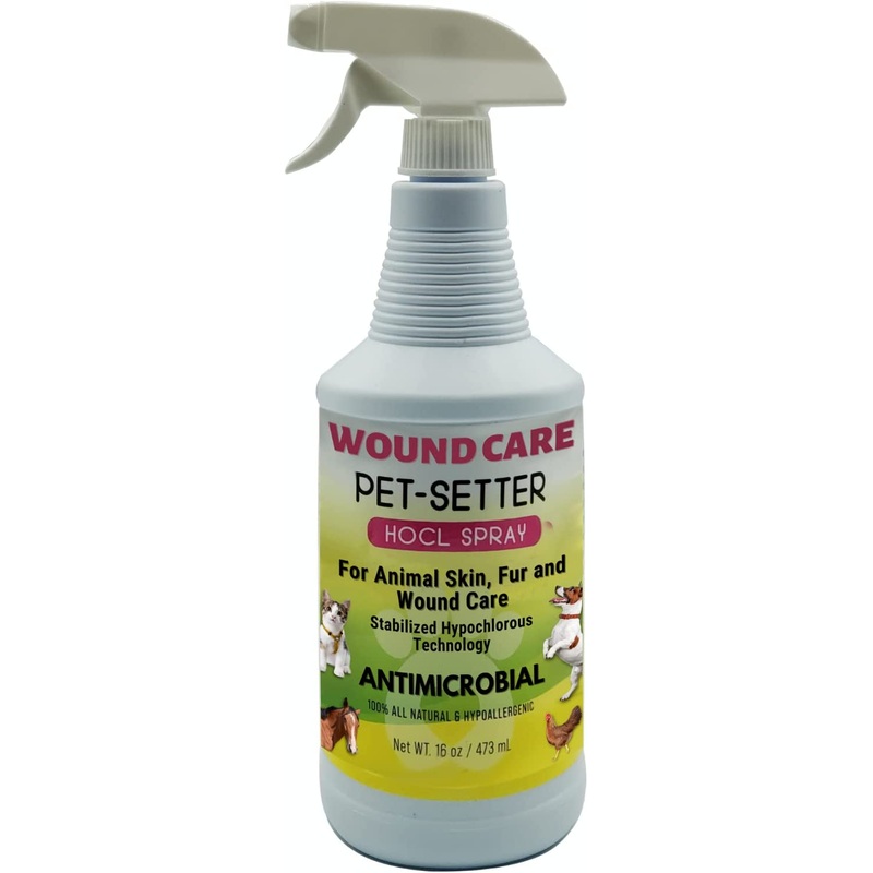 Natural Clean Wound Wash for Pets VetPro, Hypochlorous Acid (HOCl) Cleanser, Gently Cleans Wounds and Cuts, for All Pets and Livestock, No Burning or Stinging Sensation