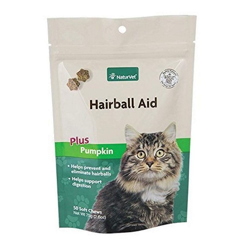 NaturVet 50 Count Hairball Plus Vitamin Soft Chew for Cats