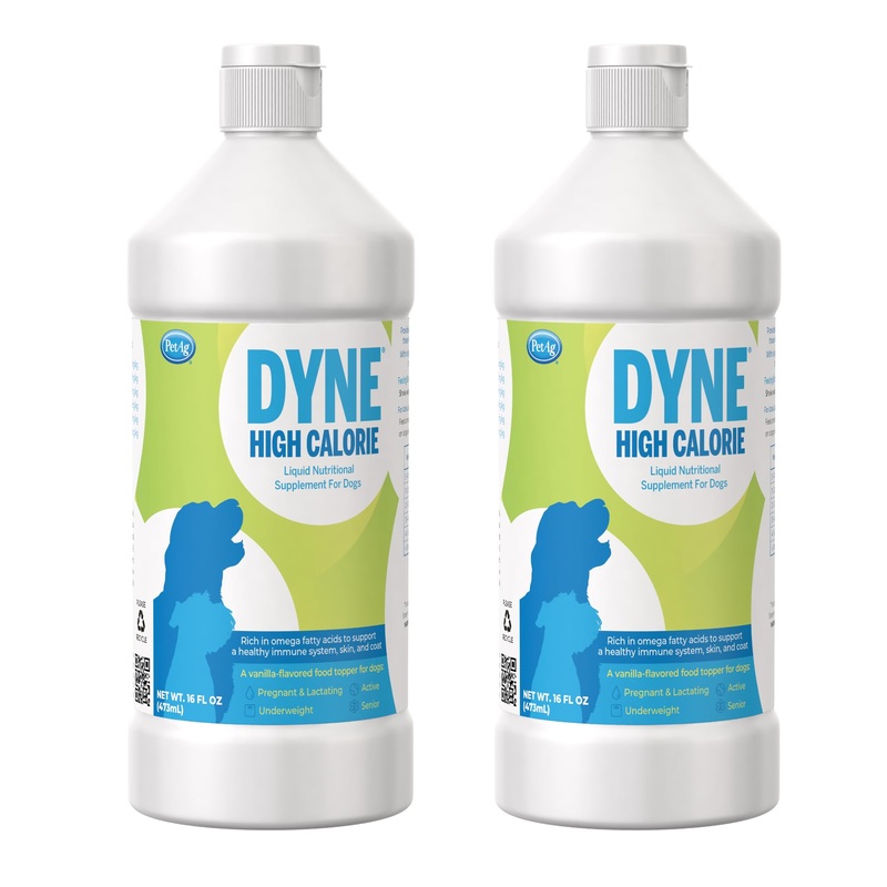 Pet-Ag Dyne High Calorie Liquid Nutritional Supplement for Dogs & Puppies 8 Weeks and Older – 16 oz, Pack of 2 – Supports Performance and Endurance – Sweet Vanilla Flavor