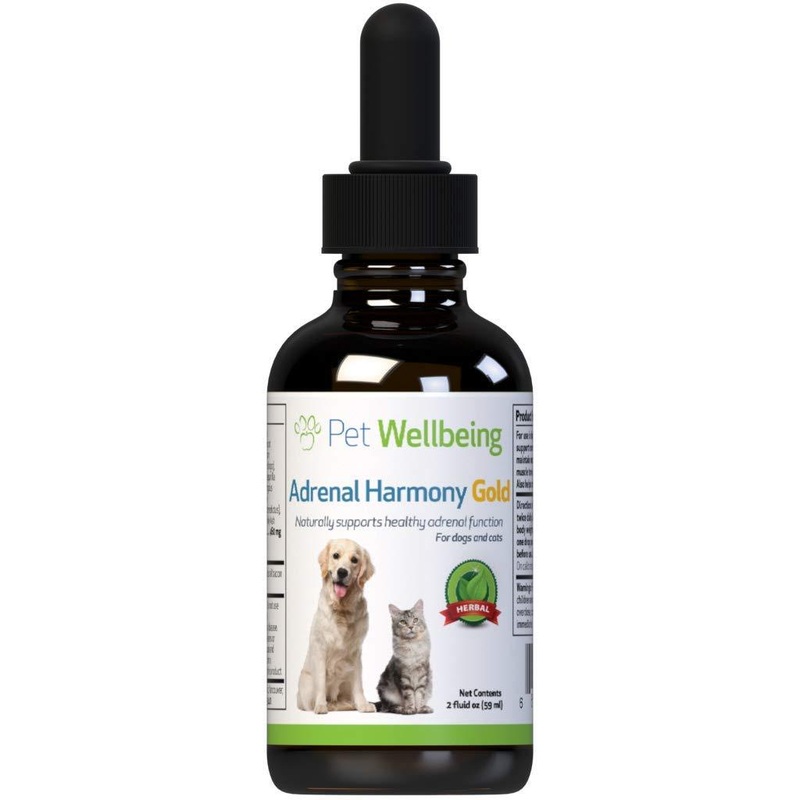 Pet Wellbeing – Adrenal Harmony Gold For Dogs- Natural Support For Adrenal Dysfunction And Cushing’S – 2 Ounce (59 Milliliter)