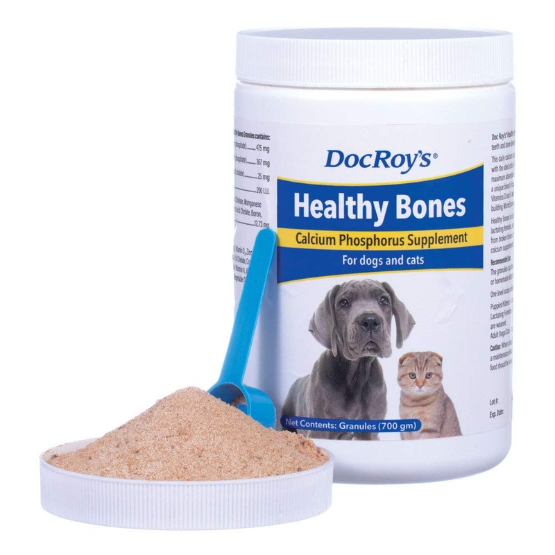 Revival Animal Health Doc Roy’s Healthy Bones- Calcium Phosphorus Supplement- for Dogs & Cats- 700 gm Granules