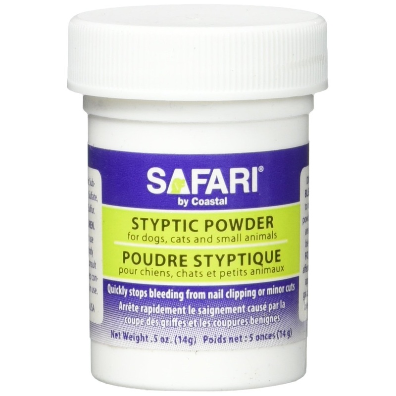 Safari by Coastal Styptic Powder to Quickly Stop Minor Bleeding From Nicks Or Scrapes On Dogs Or Cats