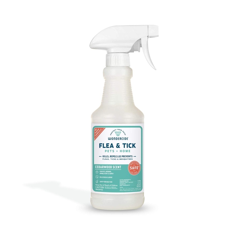 Wondercide – Flea, Tick and Mosquito Spray for Dogs, Cats, and Home – Flea and Tick Killer, Control, Prevention, Treatment – with Natural Essential Oils – Powered by Plants – Pet and Family Safe 16 OZ Cedarwood