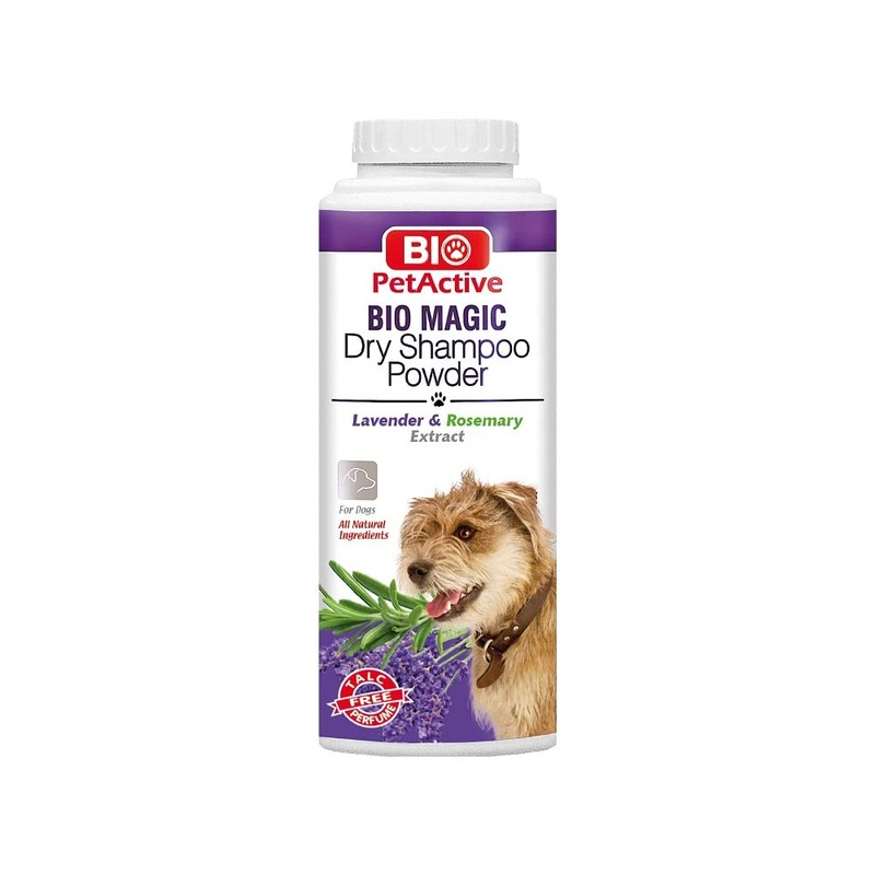 Bio Magic Dry Shampoo Powder with Lavender and Rosemary for Dogs | Cleansing and Moisturizing Perfume and Talc Free Suitable for Sensitive Skin – 5.29 oz