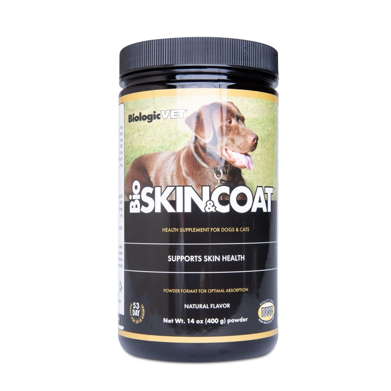 BioSKIN & Coat Natural Antihistamine Supplement for Dogs & Cats, Supports Skin Health and Helps Maintain Normal Histamine Levels, 53-Day Supply for 30-lb. Animal, 14-oz. Powder 14 oz