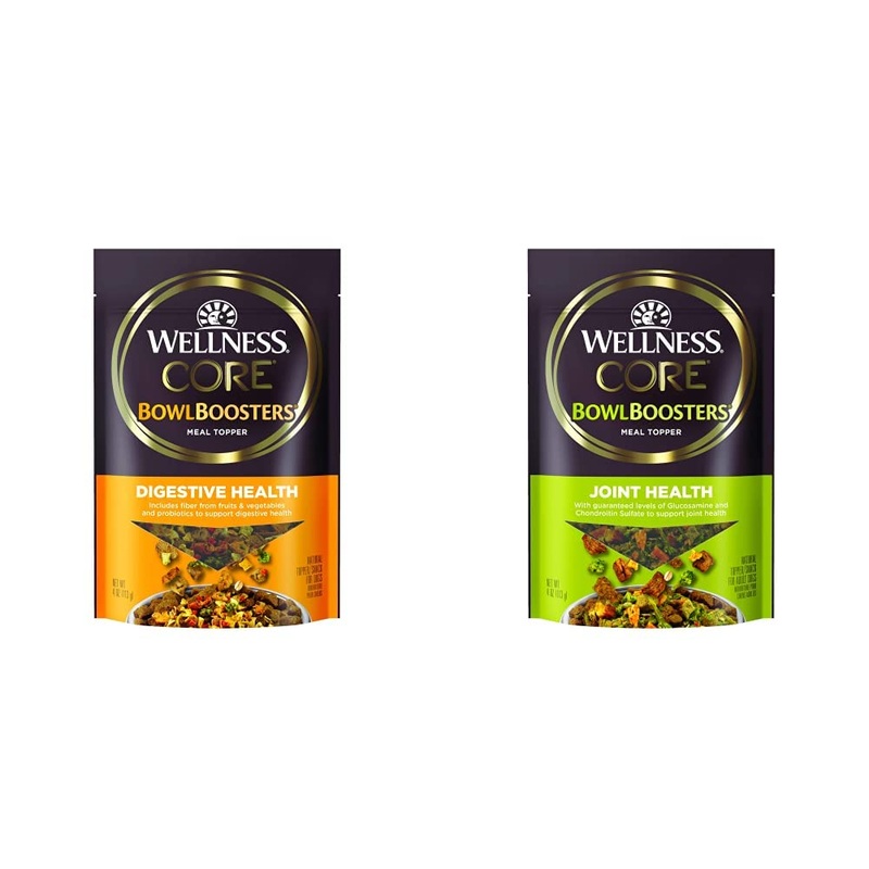 Bundle of Wellness CORE Bowl Boosters Digestive Health & Joint Health Dog Food Topper, 4 Ounce Bag