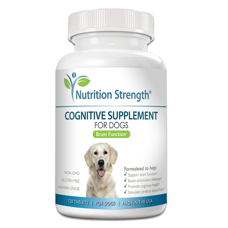 Cognitive Support for Dogs, Promotes Dog Brain Health, Mental Support for Old Dogs, Supplement for Dogs with Cognitive Difficulties, 120 Chewable Tablets