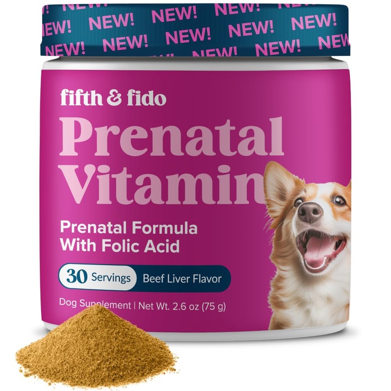 Dog Prenatal Vitamins – Prenatal Vitamins for Dogs – Prenatal Kit for Pregnant Dogs with Iron, D3 and Folic Acid – Prenatal Dog Vitamins to Enhance Recovery and Milk Production for Nursing Puppies