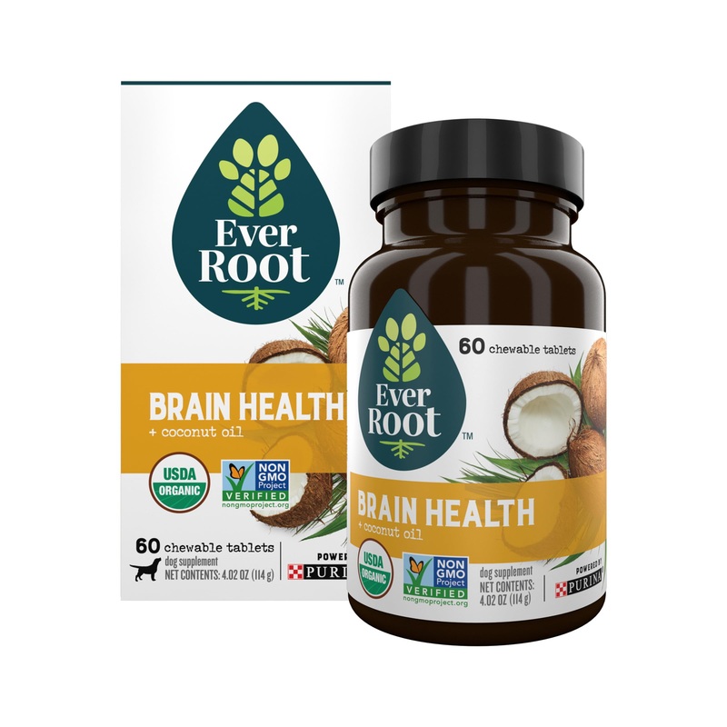Dog Supplements Powered by Purina Brain Health Chewable Tablets with Coconut Oil – 4.02 oz. Canister 4.02 Ounce (Pack of 1)