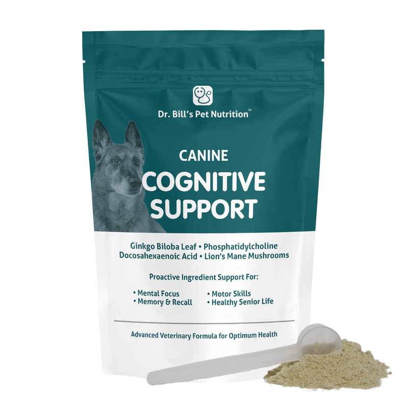 Dr. Bills Canine Cognitive Support | Memory Support Supplement Multivitamin for Dogs | Contains Gingko Biloba, L-Carnosine, Vitamin B-12, L-Glutamine, L-Tyrosine, and DHA for Adult and Senior Dog
