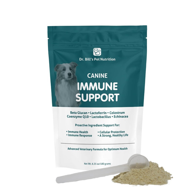 Dr. Bills Canine Immune Support | Immune Support for Dogs | Colostrum for Dogs | Pet Supplement | Includes Beta Glucan, Lactoferrin, Colostrum, Zinc, Coenzyme Q-10, and Bifidobacterium