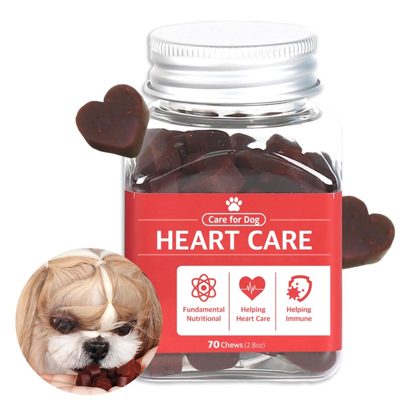 Dr.by HeartUp Heart Care Supplements for Dogs and Puppy  Soft Chews for Dogs with Colostrum, L-Carnitine and Coenzyme Q-10-2.82 oz (80g), 70 Cheese Flavored Soft Chews