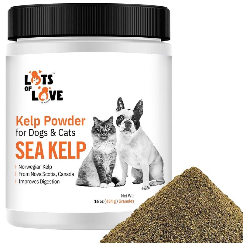 Kelp Powder for Dog & Cat – Organic Sea Kelp Supplement Granules Powder (16 Oz, 1 Pound)