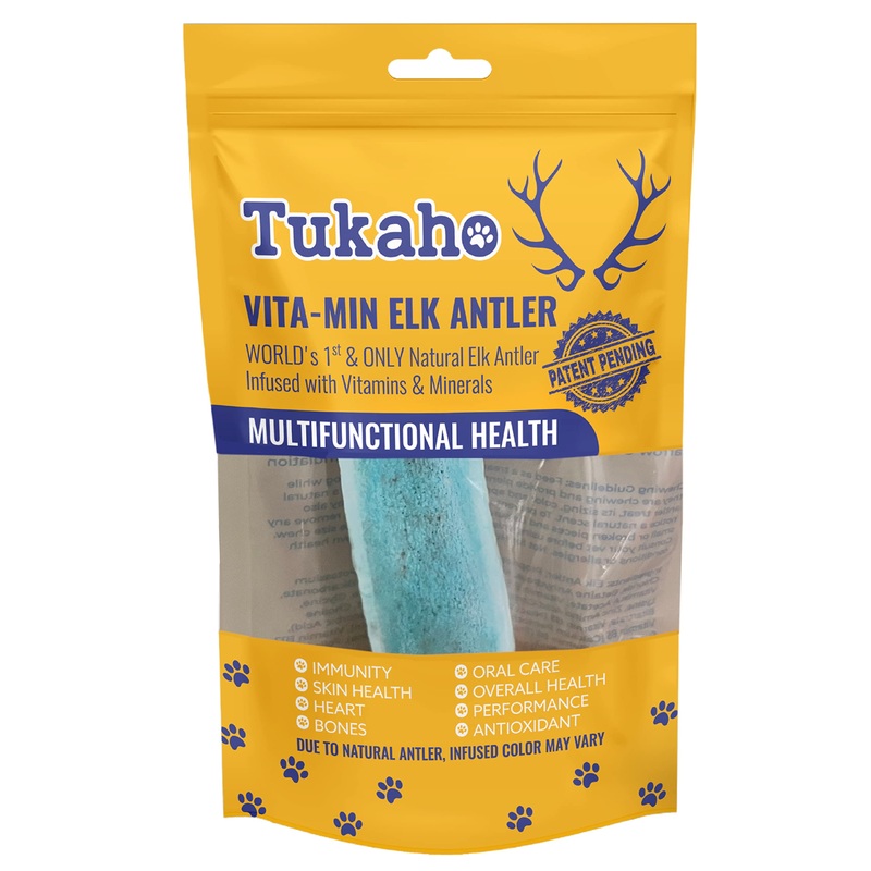 New Vita-Min Split Elk Antlers for Dogs Small to Medium with Vitamins & Minerals for Overall Health  Natural Dog Dental Treats for Oral Care (Medium)