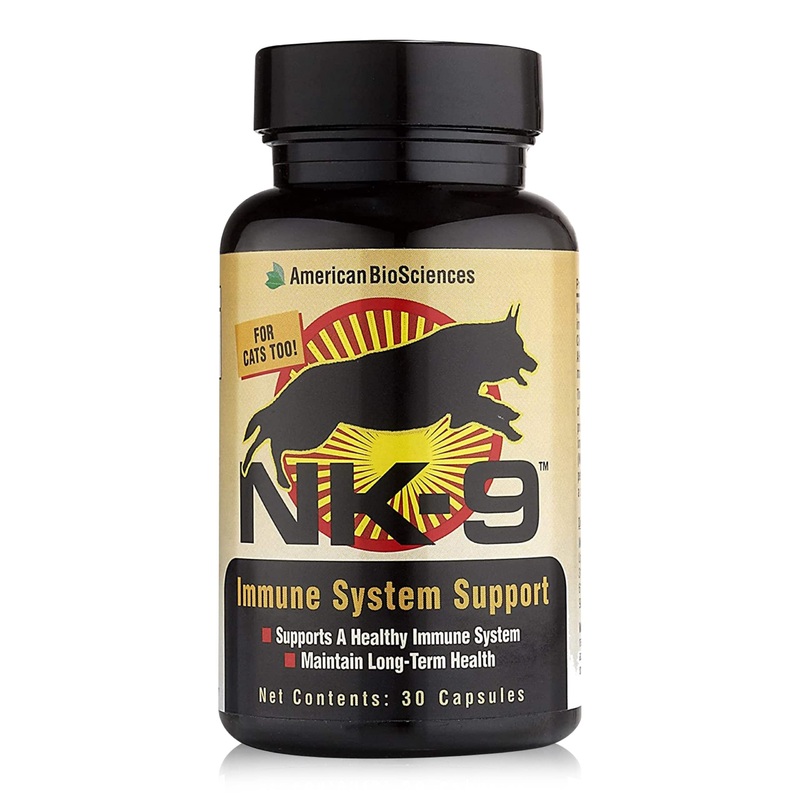 NK-9, AHCC Supplement for Dogs & Cats – Dietary Supplement to Support Immune System – Made for Pet’s Immune Defenses – 30 Capsules, 250mg/capsule