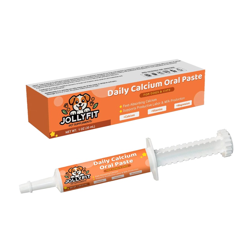 Oral Calcium for Whelping Dogs & Cats, Fast-Absorbing Calcium for Dogs, Supports Whelping Labor and Milk Production, Enhances Colostrum for Puppies, Daily Calcium Supplement for Pets – 1 oz