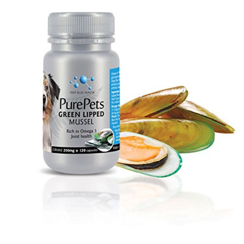 PurePets New Zealand Green Lipped Mussel Capsules for Dogs and Cats – 200mg x 120 Capsules – for Hip & Joint Support – 100% Natural Arthritis Pain Relief – Mobility Supplement Inflammation Management