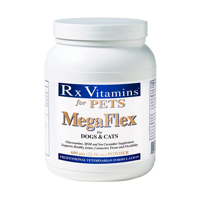 Rx Vitamins for Pets MegaFlex for Dogs and Cats – Glucosamine & MSM – Supports Joints Tissue & Flexibility – 600g Powder