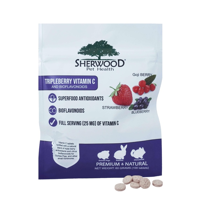 Tripleberry Vitamin C and Bioflavonoids by Sherwood Pet Health (100 Tablets – 60 Grams)