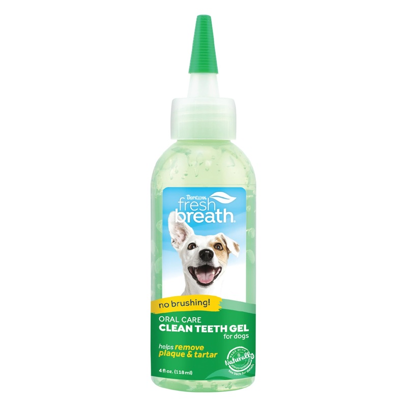 TropiClean Fresh Breath Dog Toothpaste for Teeth Cleaning, Breath Freshener, Easy to Use Plaque & Tartar Remover Gel, No Toothbrush Needed, 4oz. Original 4 Fl Oz (Pack of 1)