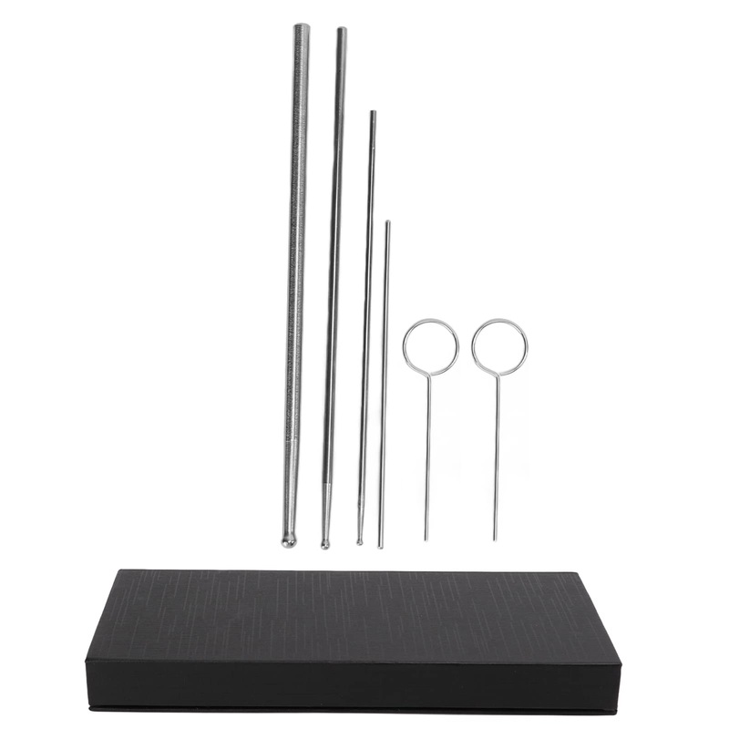 6PCS Reptiles Snake Sexing Probe,Ball Tipped Snake Sexing Gender Detector Portable Probe Kit Professional Reptiles Snake Sexing Kit Probes Set for Different Size Snakes