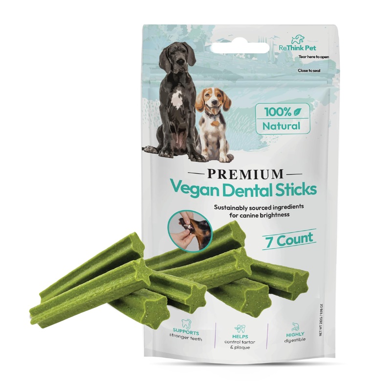 7 Pcs Premium Vegan Dental Sticks for Dogs, All Natural Dog Dental Chew, Dog Teeth Cleaning Chews, Dog Breath Treats for Dog’s Oral Hygiene, Dog Chews for Cleaning Teeth, Small Dog 1 Count (Pack of 7)