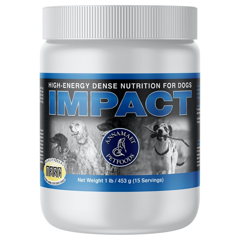 Annamaet Impact  High-Energy Dense Nutrition Supplement for Dogs  Helps Support Healthy Weight in Canine Athletes, Post-Surgical Dogs and Dogs with Fast Metabolism – 1 lb