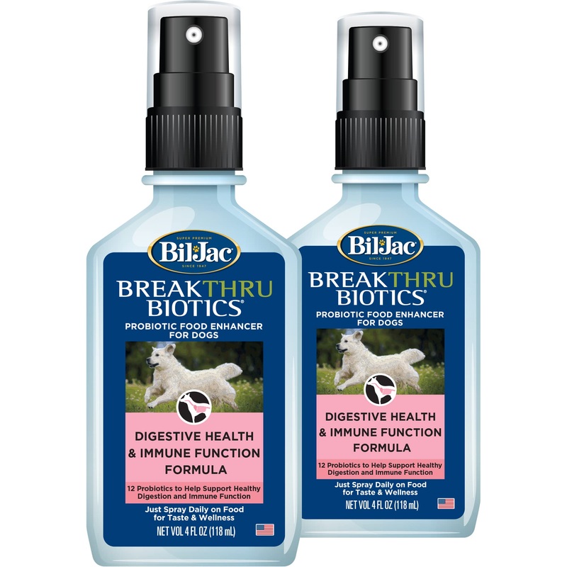 Bil-Jac Breakthru Biotics Probiotic Supplement for Dogs – 2-Pack, Premium Pet Digestive Health Support, Canine Food Enhancer with Natural Ingredients for Gut Balance and Immune System Boost 2 Pack