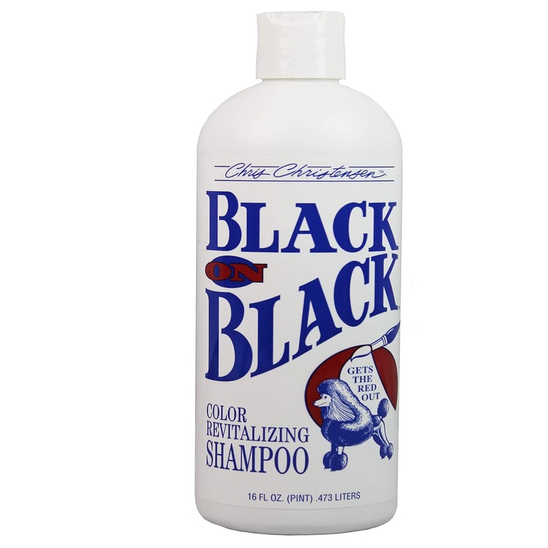 Chris Christensen Pet Shampoo, 16 oz Black on Black Color Revitalizing Shampoo, Groom Like a Professional, Restores Black Coats, Not a Dye, Lasts up to 4 Weeks, Made in The USA 16 oz Retail