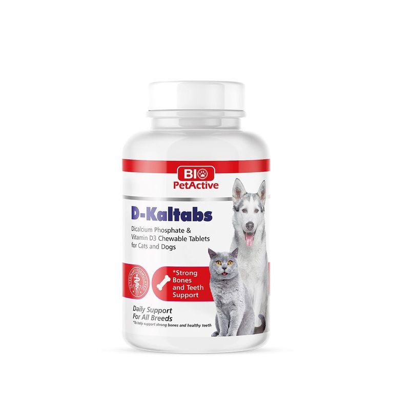 D-Kaltabs Phosphorus, Calcium Vitamin D3 Supplement for Dogs & Cats, Prenatal Pet Vitamins, Daily Pet-Tabs, Strong Nail, Teeth Support, 84 Chewable Tablets 84 Chewable Tablets D-Kaltabs