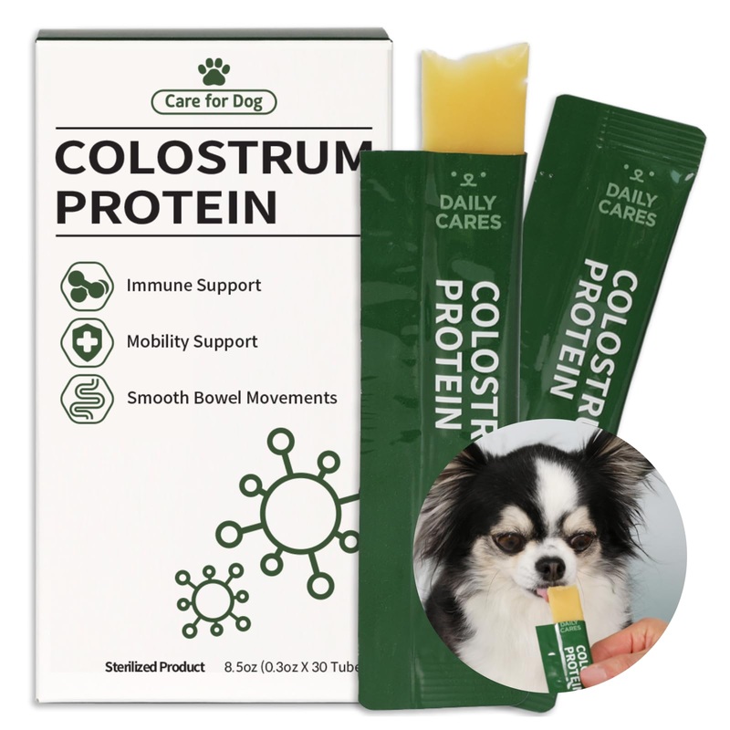Dr.by Colostrum Protein for Dogs and Puppy  Weight Gain Supplement for Dog – Muscular Strength and Immune System Support with Colostrum, Whey Protein Isolate, Goat Milk  30 Tubes