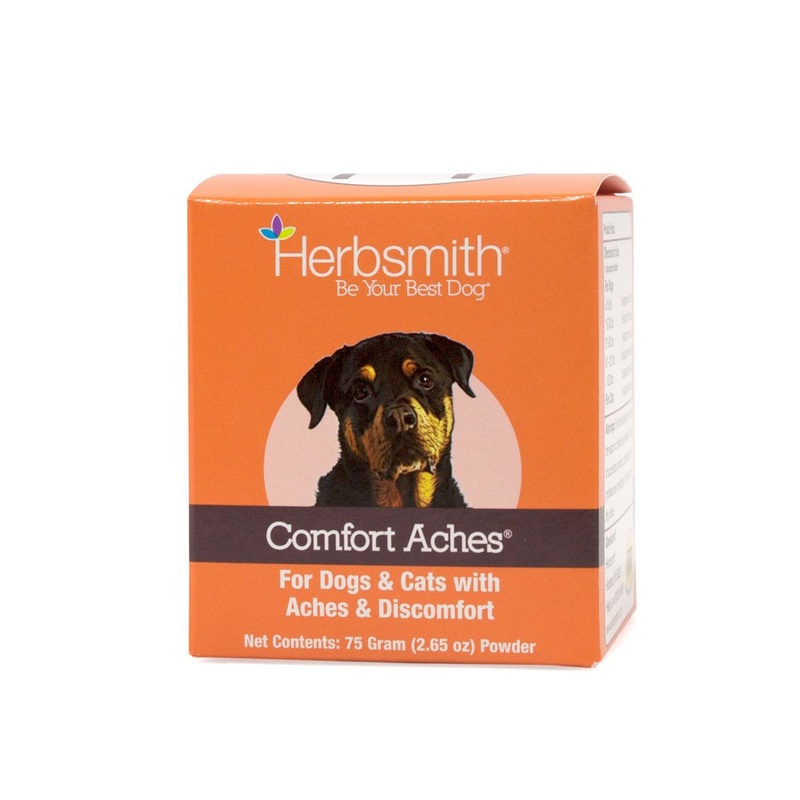 Herbsmith Comfort Aches  Herbal Pain Relief for Dogs + Cats  For Pet Aches + Pains  Anti-Inflammatory Supplement  75g Powder