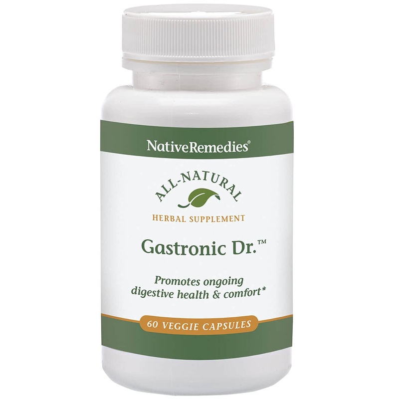 Native Remedies Gastronic Dr. – All Natural Herbal Supplement for Healthy Digestion and Comfort After Meals – Promotes a Healthy Stomach Lining and Balanced Stomach Acid Levels – 60 Veggie Caps Gastronic Dr. Veggie Cap 1pk