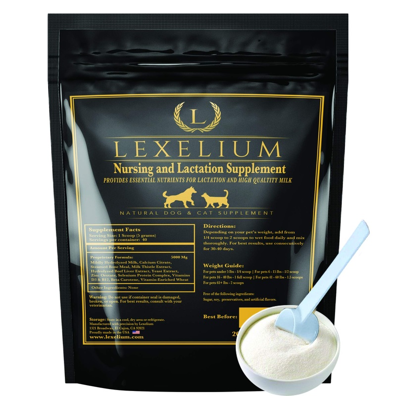 Nursing Supplement and Vitamins for Nursing Dogs and Cats – Nursing, Lactation and Recovery Supplement for Breeders – Muscle & Mental Development for Puppies and Kittens – 200g