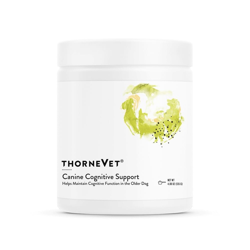 ThorneVet Canine Cognitive Support Powder for Dogs – Great Tasting Health Supplement with B Vitamins and Antioxidants to Support The Brain Health of Your Senior Dog – 90 Scoops