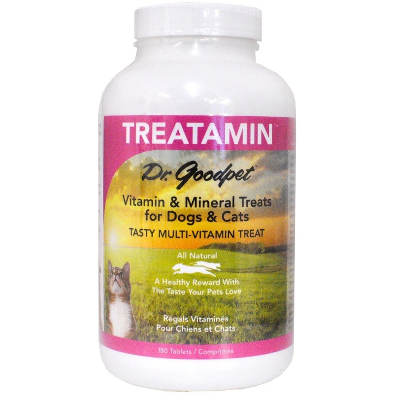 Treatamin – Delicious All Natural Healthy Vitamin/Mineral Treats for Dogs & Cats with Goats Milk Whey- 180 tabs