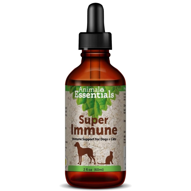 Animal Essentials Super Immune for Dogs & Cats – Immunity Support Supplement, Echinacea, Eleuthero, Olive Leaf Extract, Liquid Drops – 2 Fl Oz 2 fl oz (60 ml)