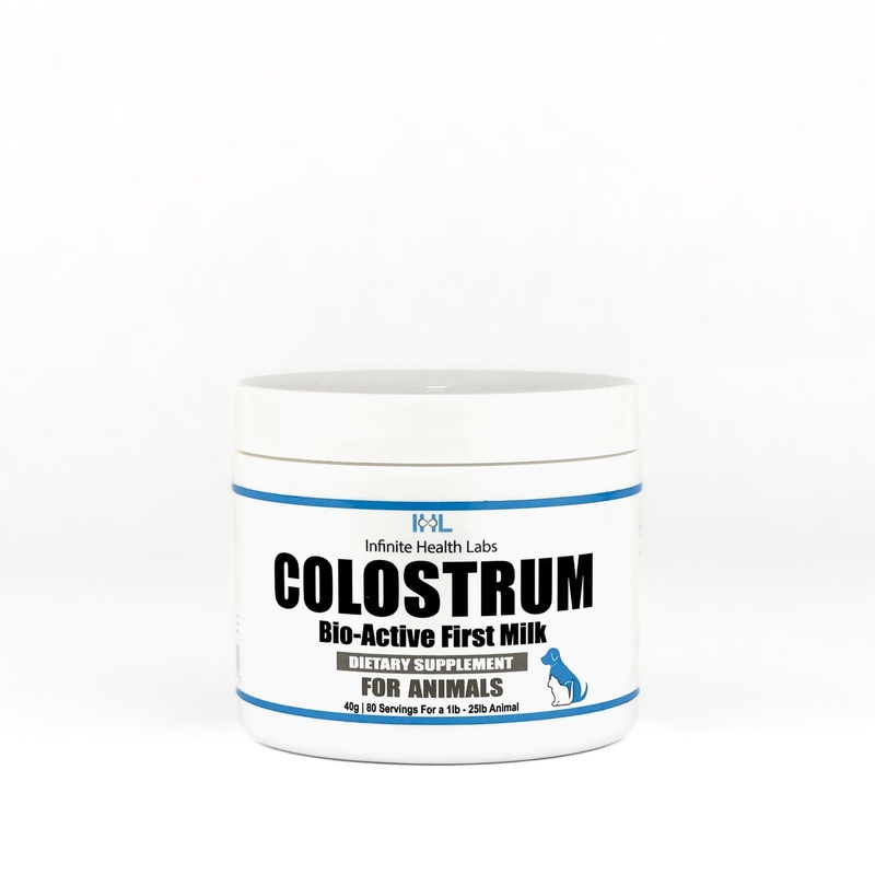 Bio-Active Bovine Colostrum for Dogs, Cats, Puppies, Kittens & Pets – Daily Colostrum Powder Supplement 40g (80 Servings)