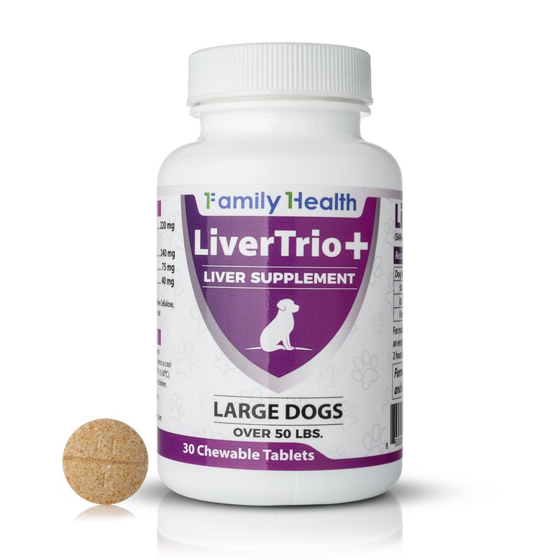 Comprehensive Liver Support Supplement for Large Dogs. Flavorful Chewable Tablets Combining Same, SPC, Silybin A+B, + Glutathione 30Ct (Large) Large (Dogs)