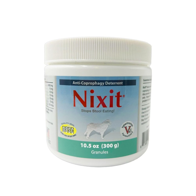 Nixit Stool-Eating Preventative for Dogs – Vitamin B Supplement – Chicken Liver and Natural Fish Flavored Powder – 10.5 oz