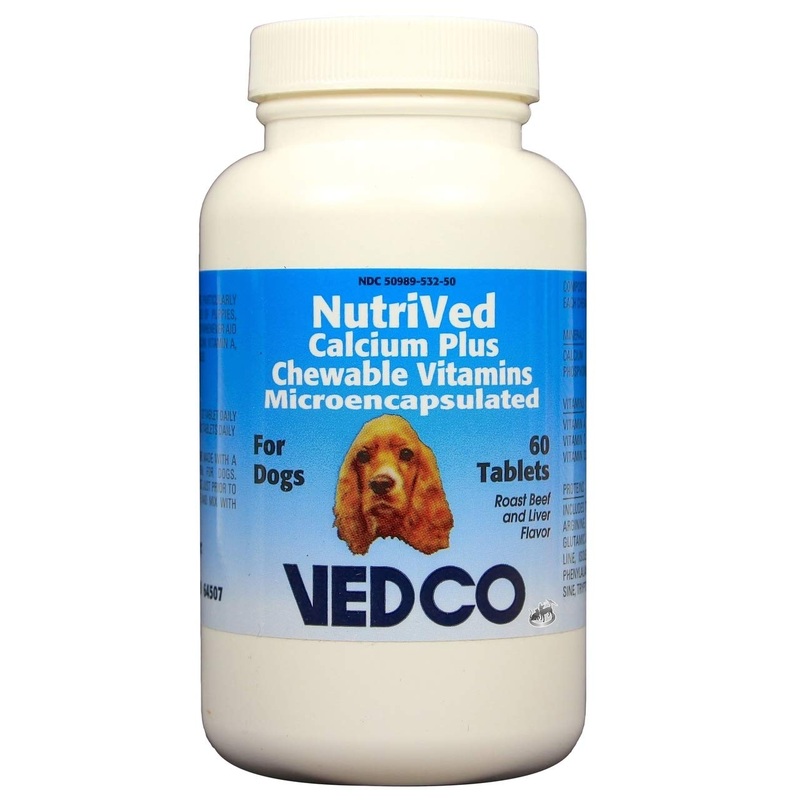 NutriVed Calcium Plus Chewable Tablets for Dogs (60 Count)
