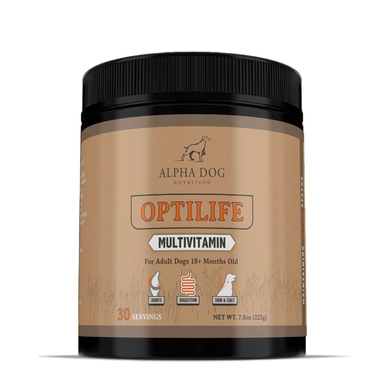 OptiLife Dog Multivitamin Powder – Adult Dog Multivitamin with Probiotics, Allergy Support, Joint Support, Skin & Coat Support – Dog Vitamins and Supplements – Multivitamin for Dogs (30 Servings) 30 Servings
