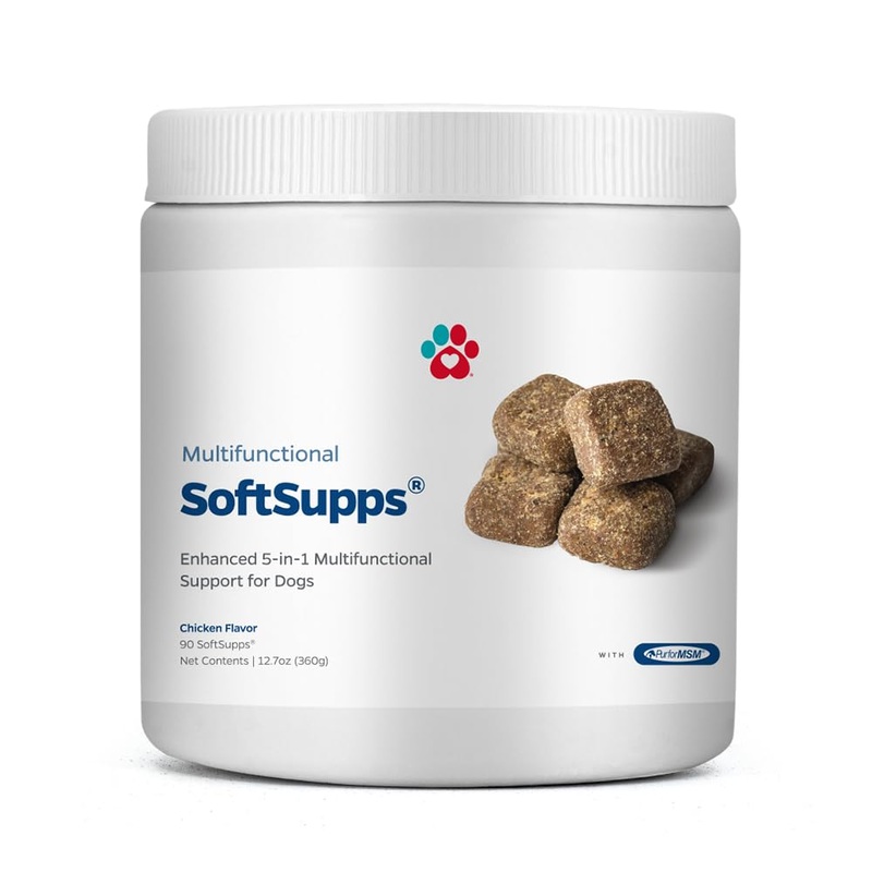Pet Parents Multifunctional SoftSupps Multivitamin for Dogs w/Glucosamine Chondroitin for Dogs, Salmon Oil for Dogs, Probiotics for Dogs – Dog Multivitamin for Dog Immune Support, 90ct Dog Vitamins