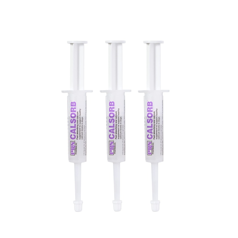 PRN Pharmacal Calsorb – Calcium Nutritional Supplement to Help Maintain Healthy Calcium Levels in Dogs – Gel-Based Dog Nutritional Supplement in an Easy-to-Use Syringe – 12 mL Syringe (3 Packs) 3
